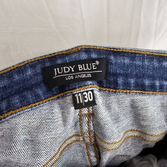Judy Blue Skinny Fit Jeans Womens 11/30 Blue Buffalo Plaid Distressed - Picture 5 of 10
